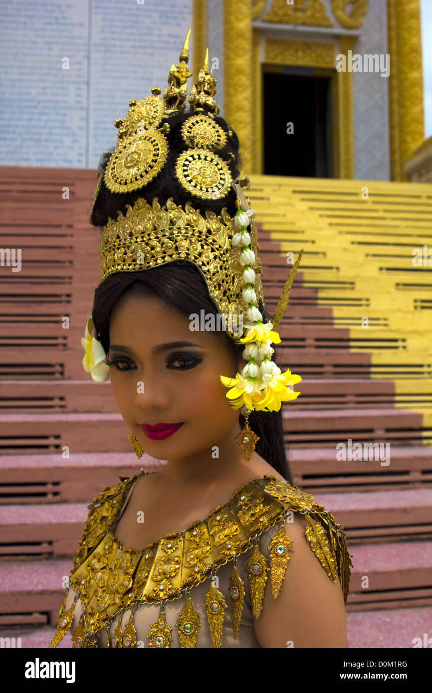 Apsara Dancer beautiful supernatural female in asian mythology Stock ...