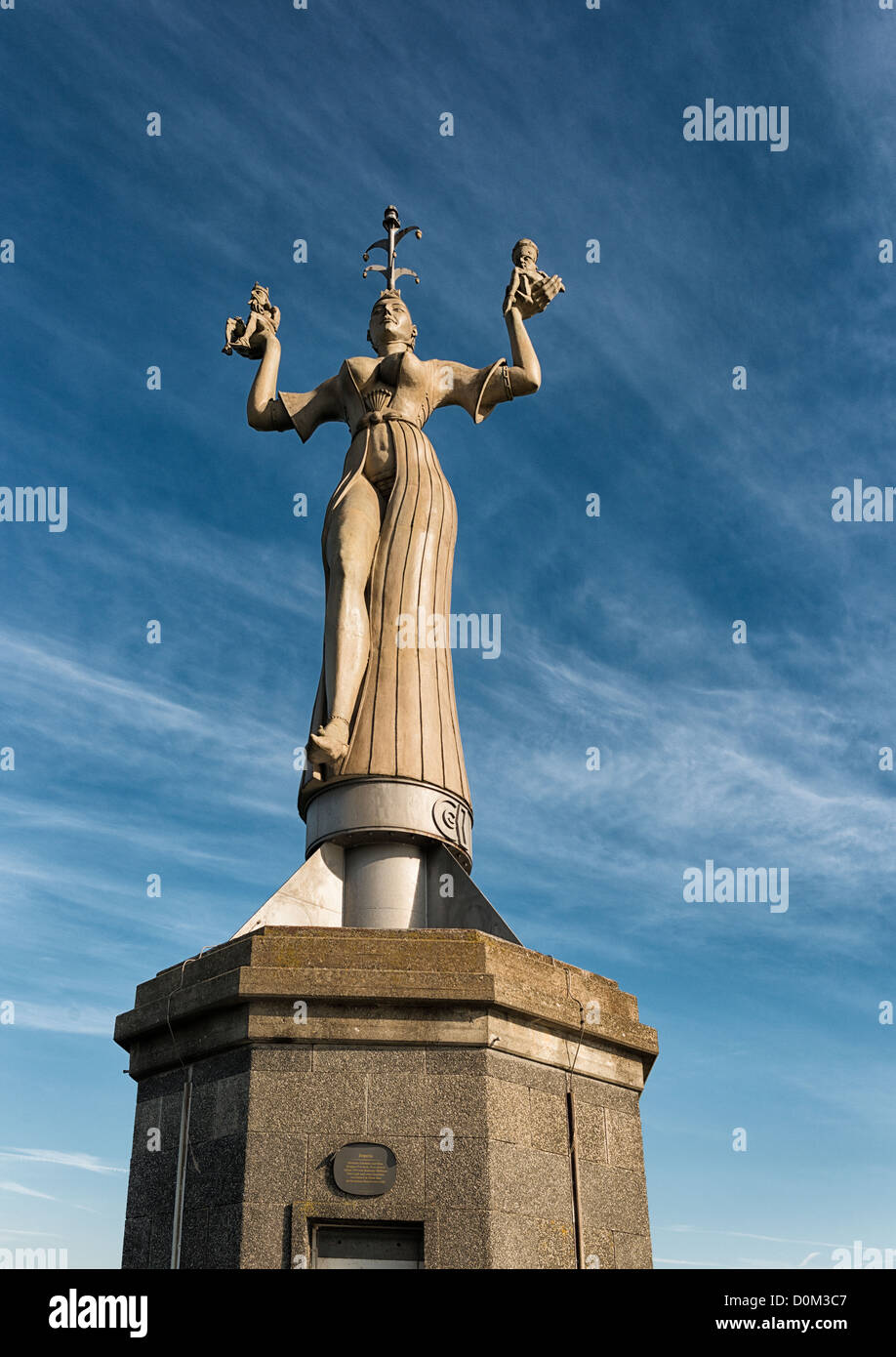 The Statue of Imperia,by artist Peter Lenk,representing the Council inKonstanz Stock Photo