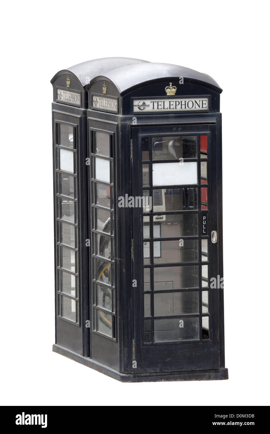Black Phone Boxes, United Kingdom Stock Photo - Alamy