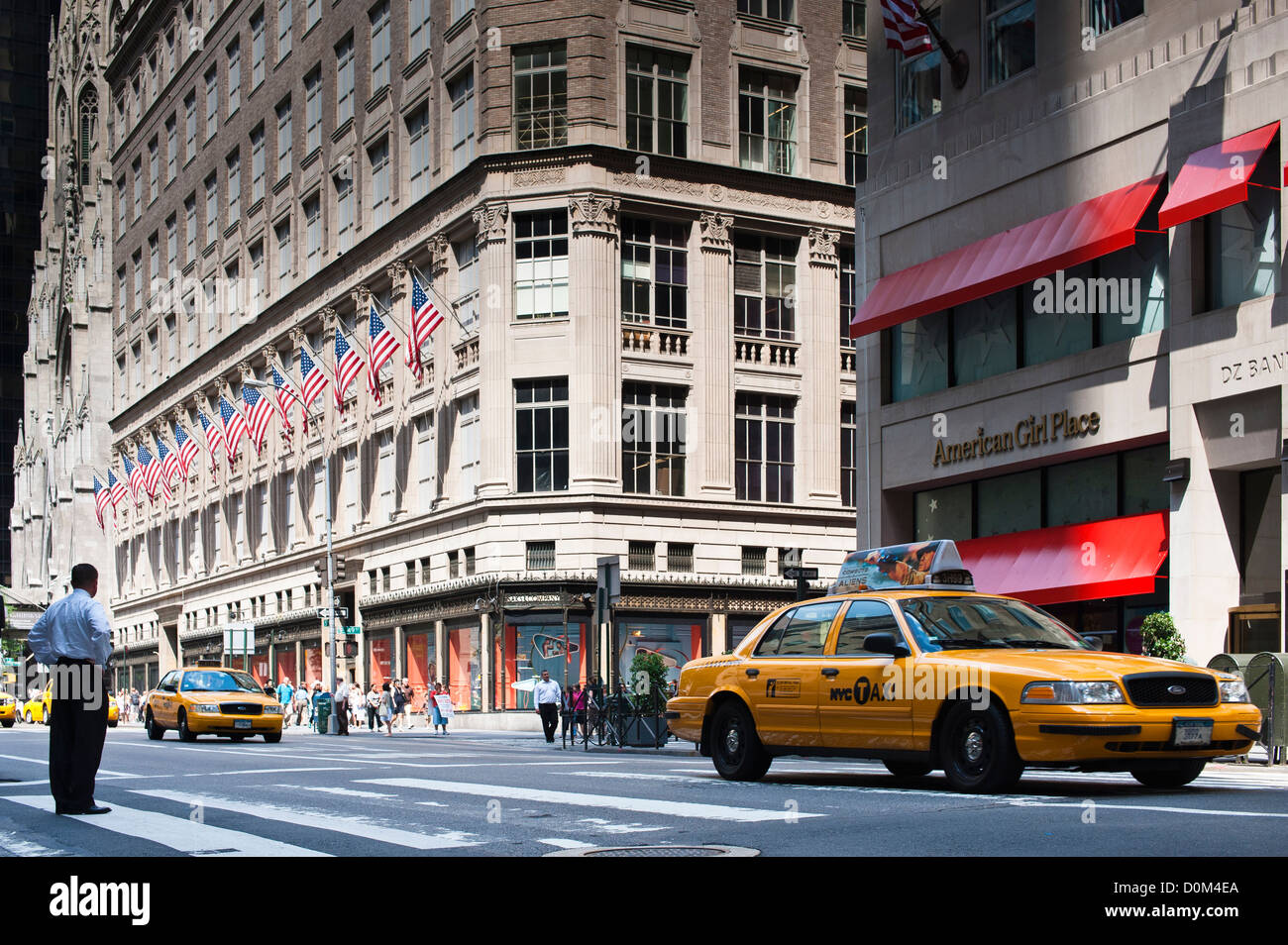 New York taxis,Manhattan Stock Photo