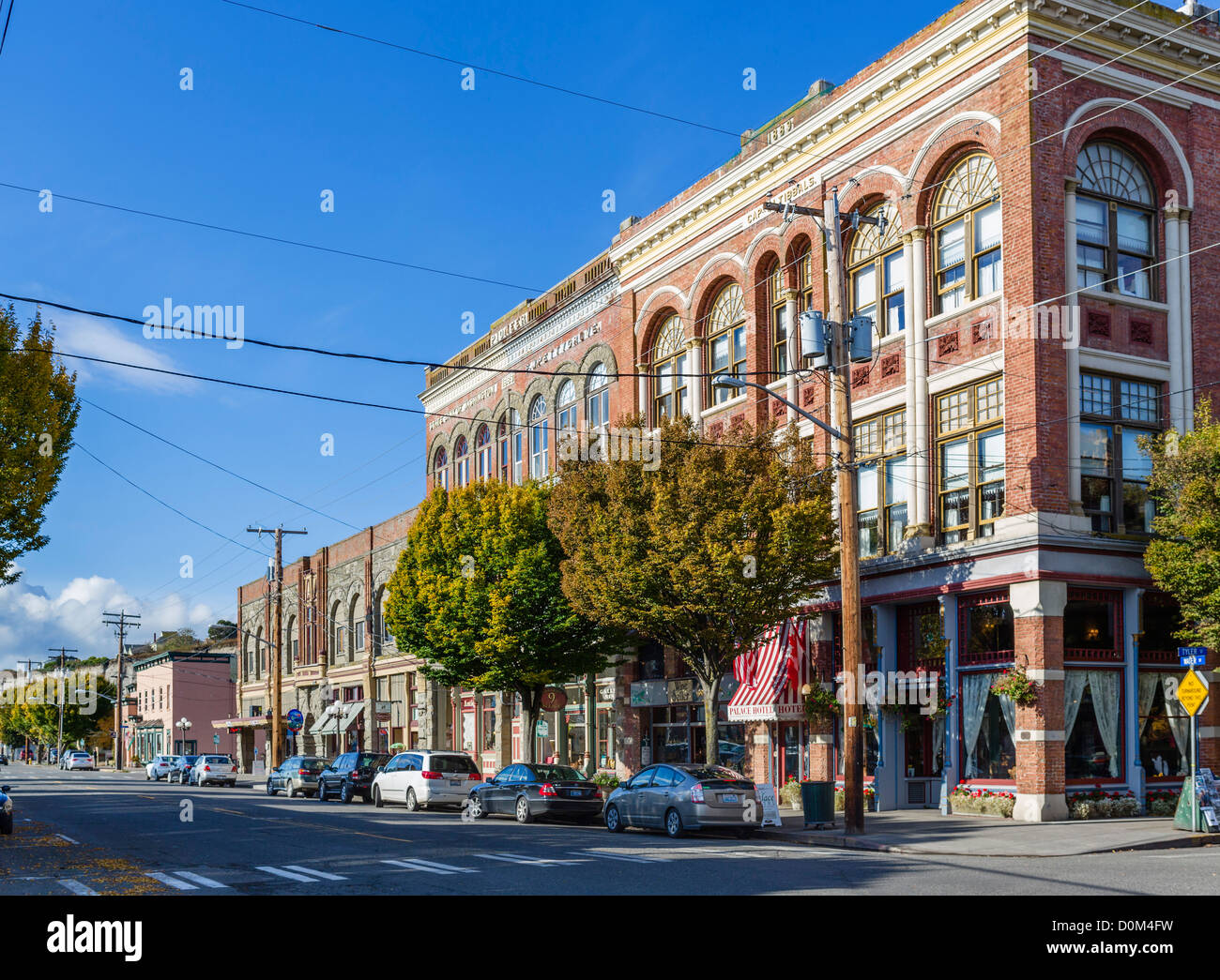 Water Street (the Main Street), Port Townsend, Olympic Peninsula, Washington, USA Stock Photo