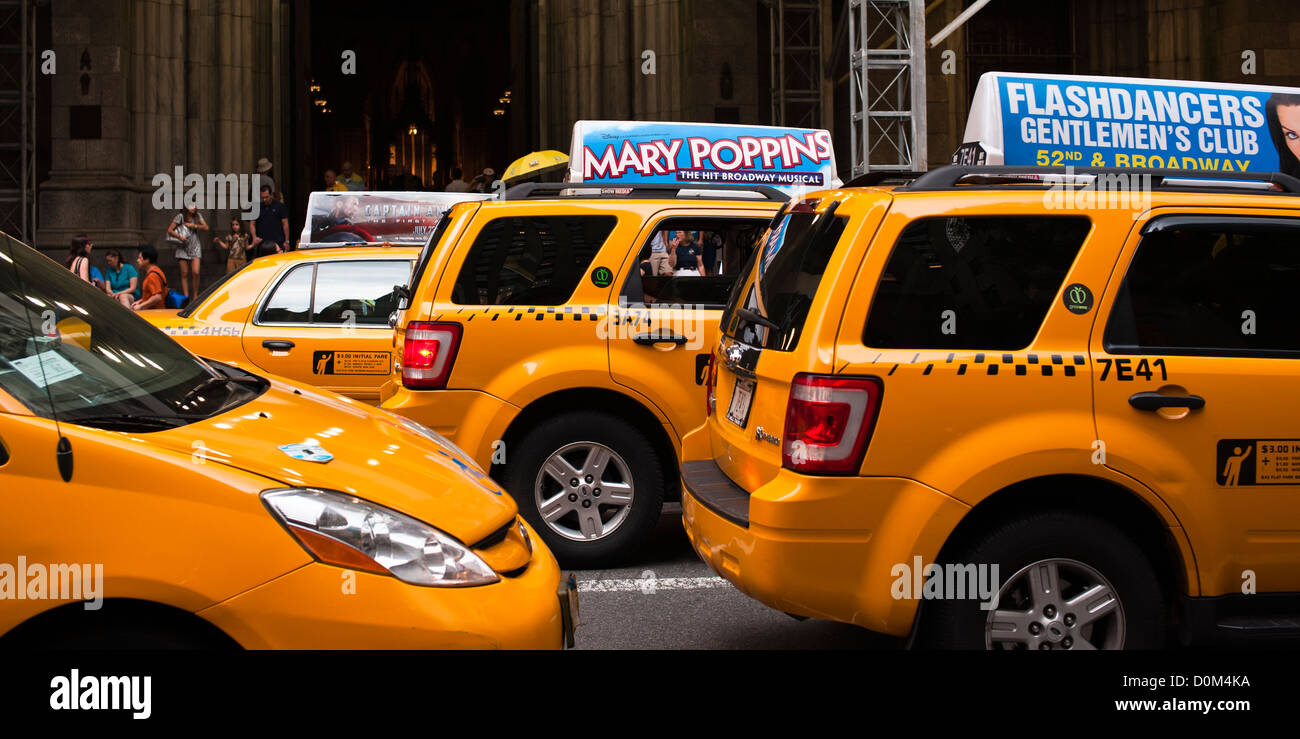 New York taxis, Manhattan Stock Photo