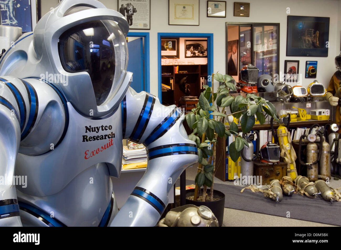 Exosuit on Display Stock Photo