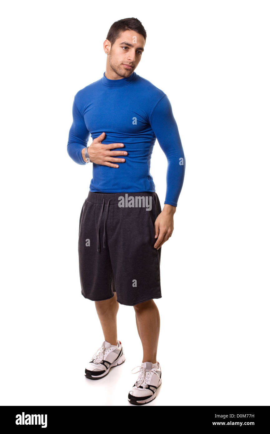 Man in Blue Shirt Stock Photo