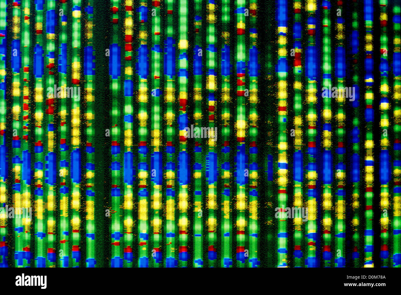 Computer Display of DNA Sequence Stock Photo Alamy