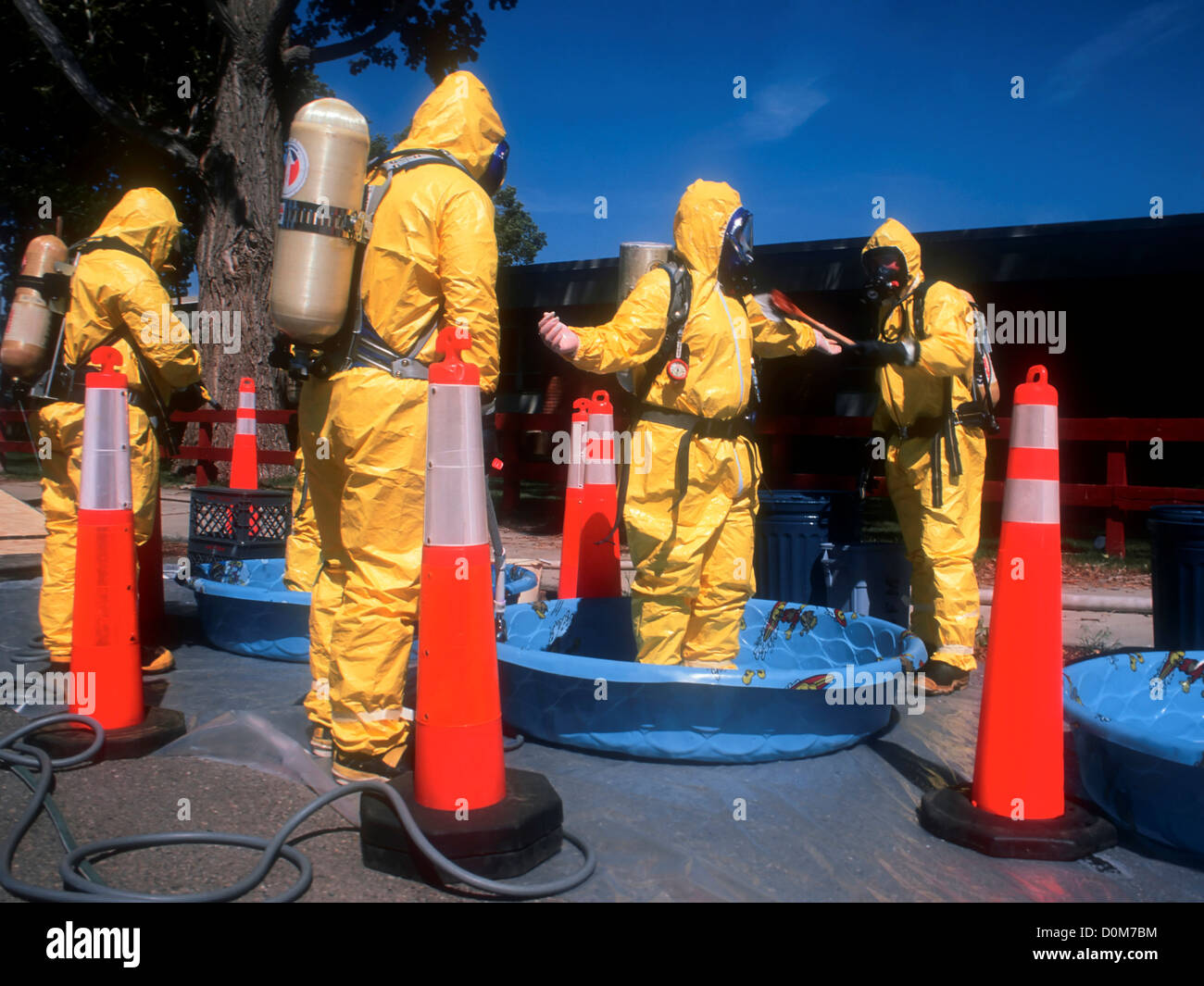 Biohazard Decontamination Practice Stock Photo Alamy