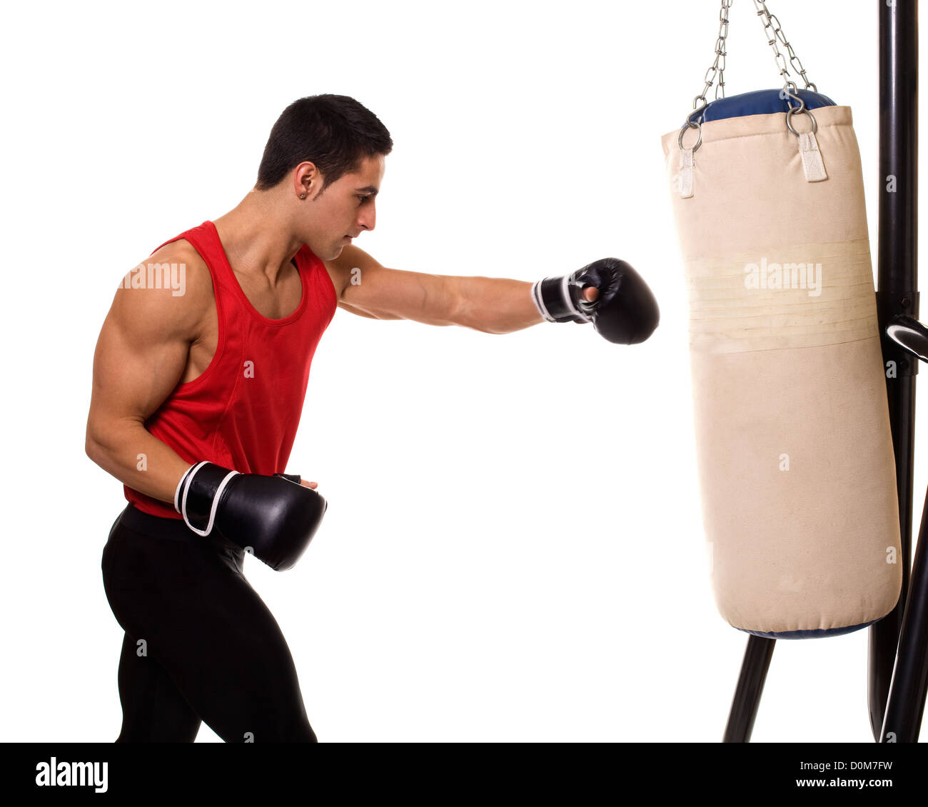 Heavy Bag Workout Stock Photo Alamy