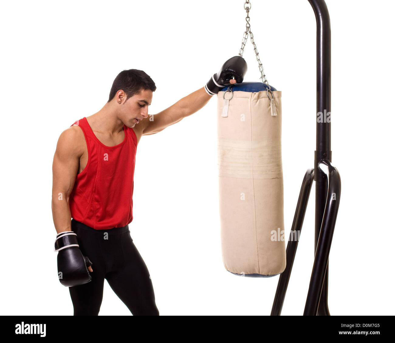 Heavy Bag Workout Stock Photo Alamy