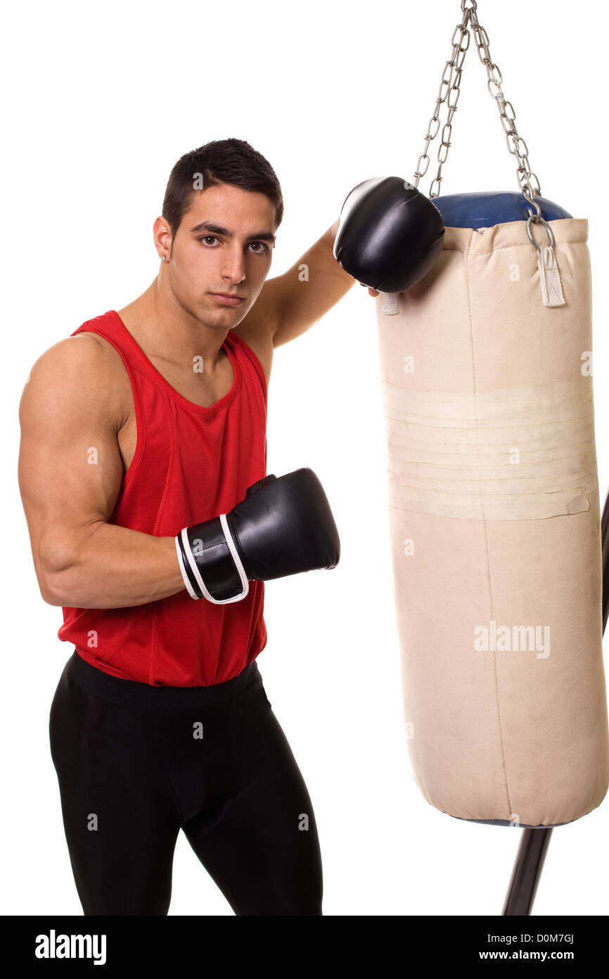 Heavy Bag Workout Stock Photo Alamy