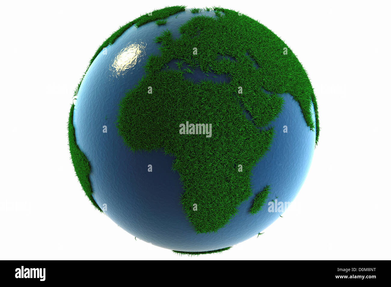 Conceptual illustration of the earth where the land is represented by