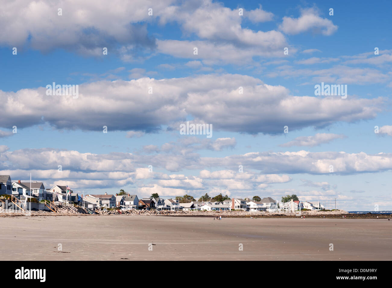 Moody Beach at low tide Stock Photo Alamy