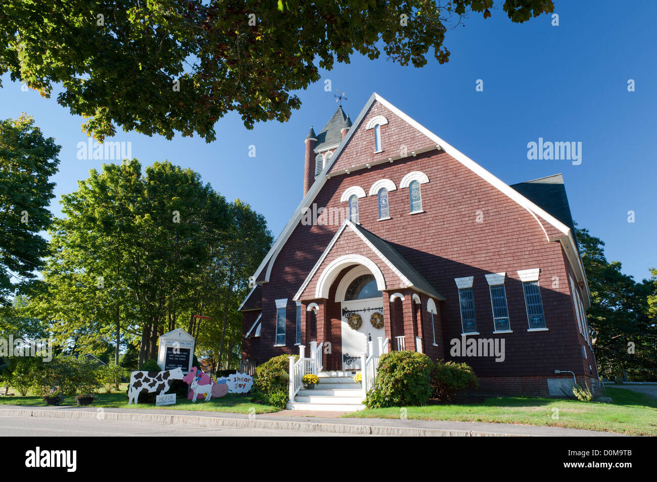 Union Congregational Church, York Beach, Maine, USA Stock Photo Alamy