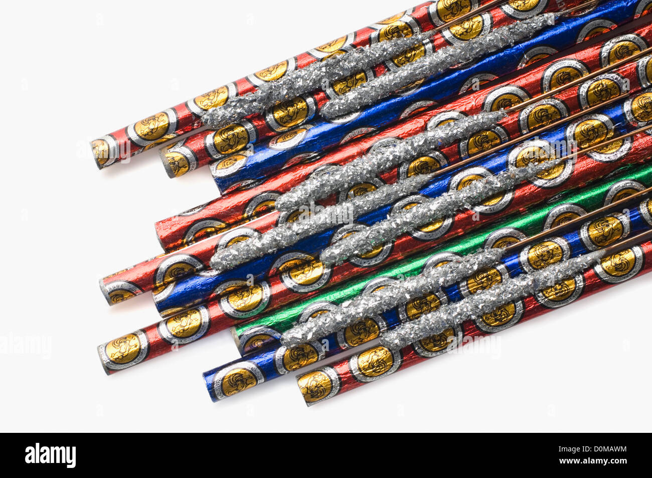 Close-up of bottle rockets and sparklers Stock Photo - Alamy