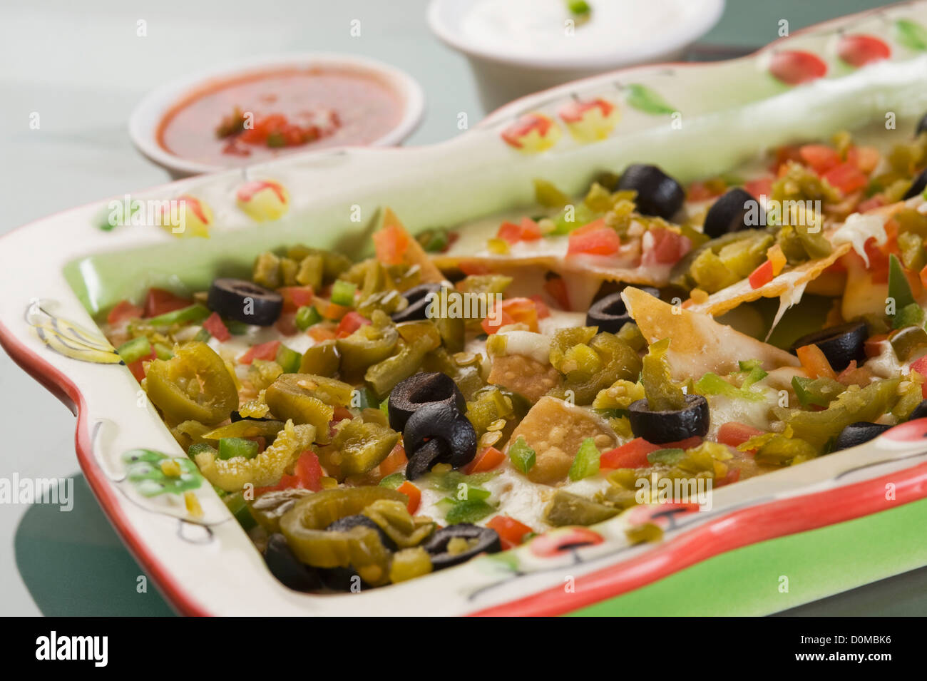 Quesadilla served on a tray Stock Photo