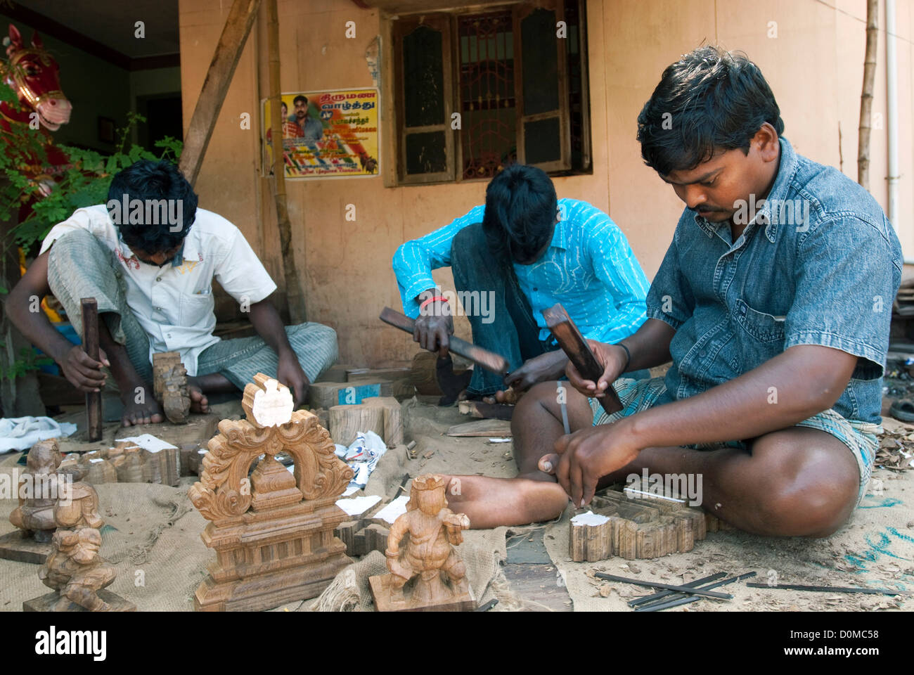 Wood carving india hi-res stock photography and images - Alamy