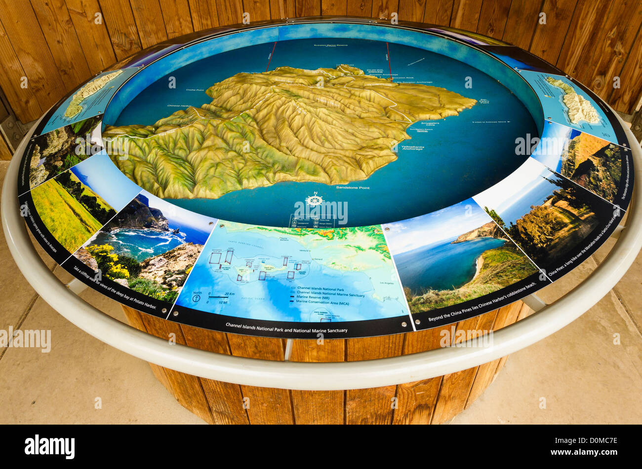Interpretive display at Scorpion Ranch, Santa Cruz Island, Channel ...