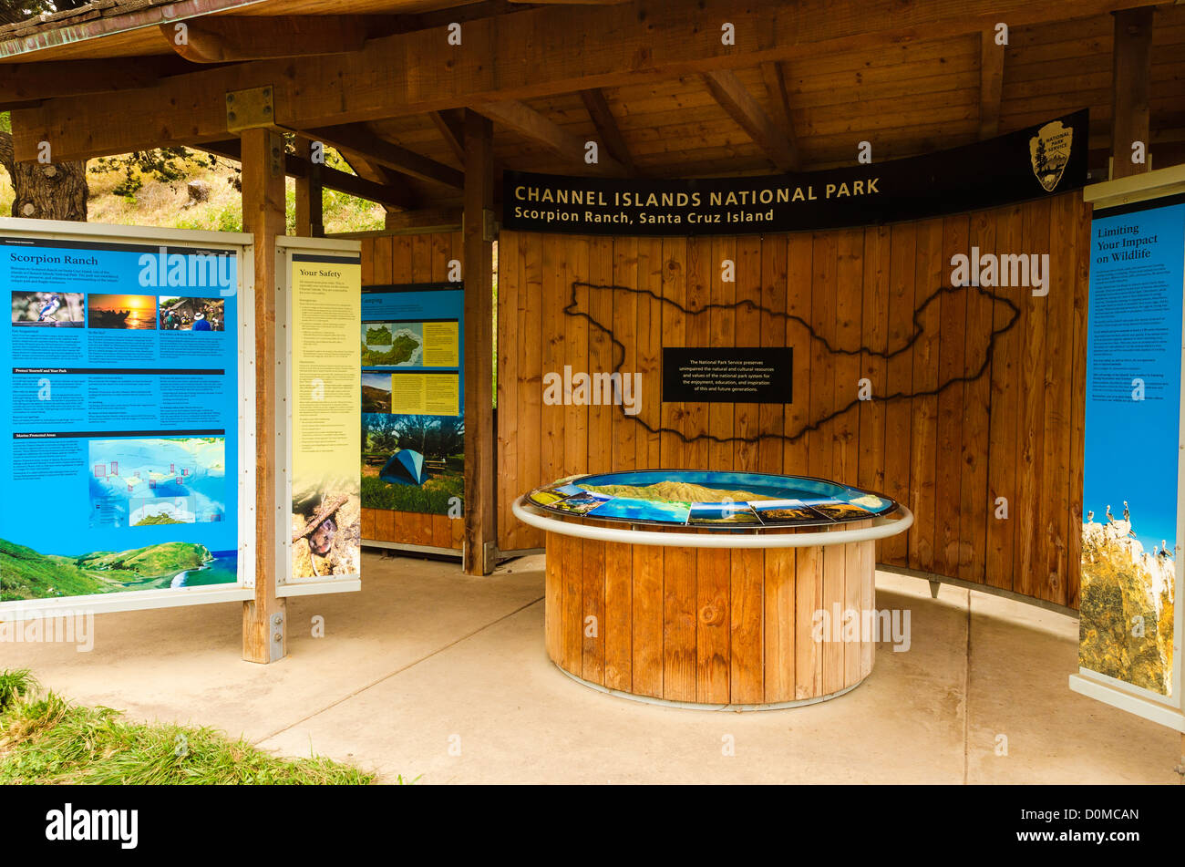 Interpretive display at Scorpion Ranch, Santa Cruz Island, Channel ...