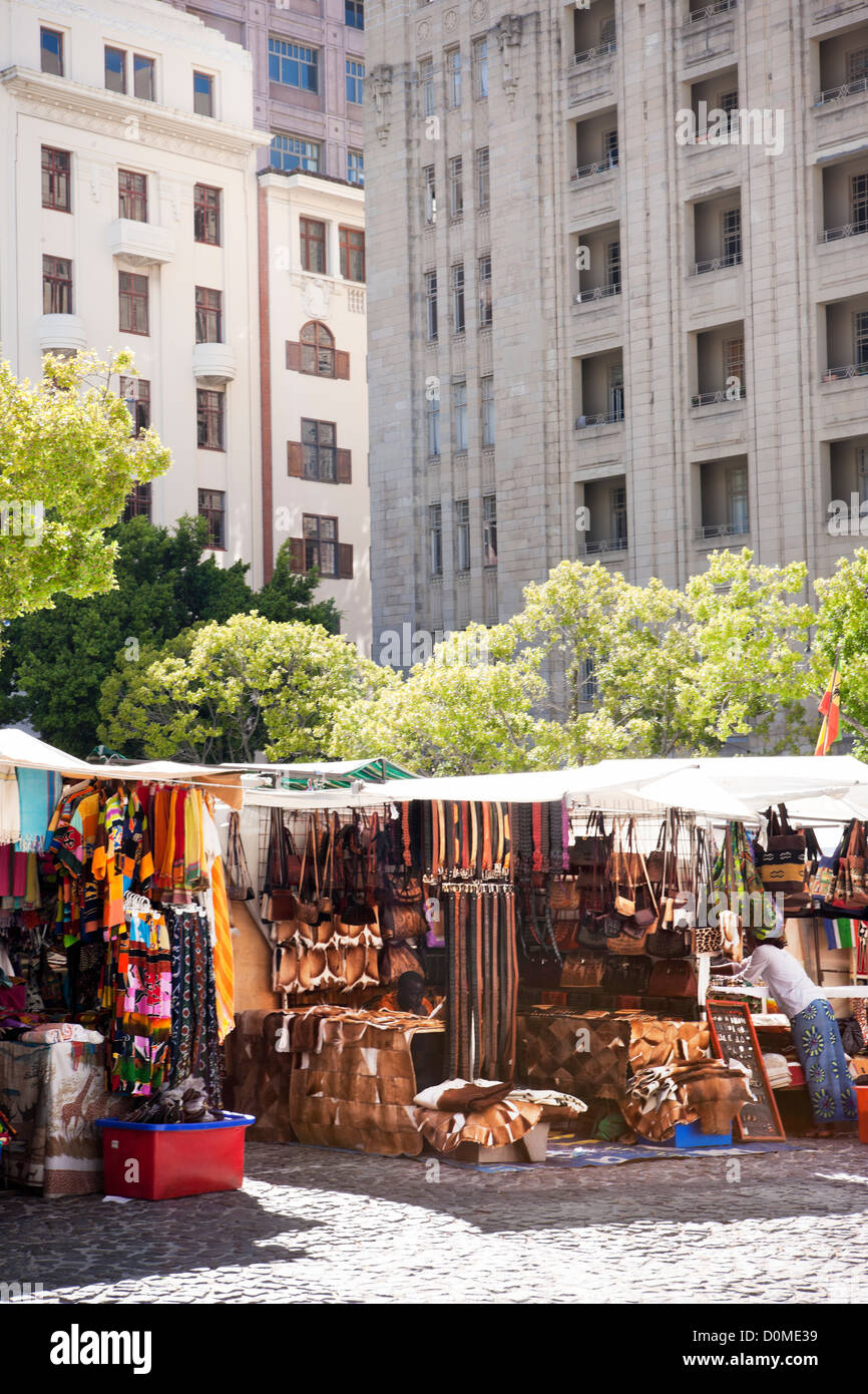 View of market surrounded by buildings Stock Photo - Alamy