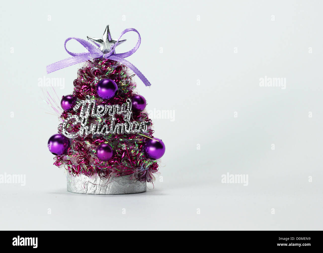 Little Christmas tree ornament with Merry Stock Photo Alamy