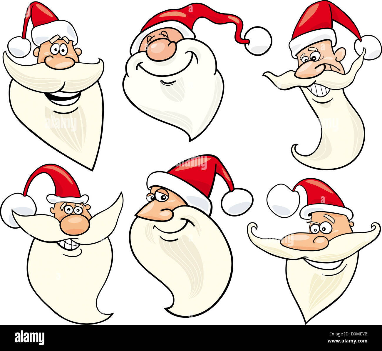 Cartoon Illustration of Santa Claus or Papa Noel or Father Christmas ...