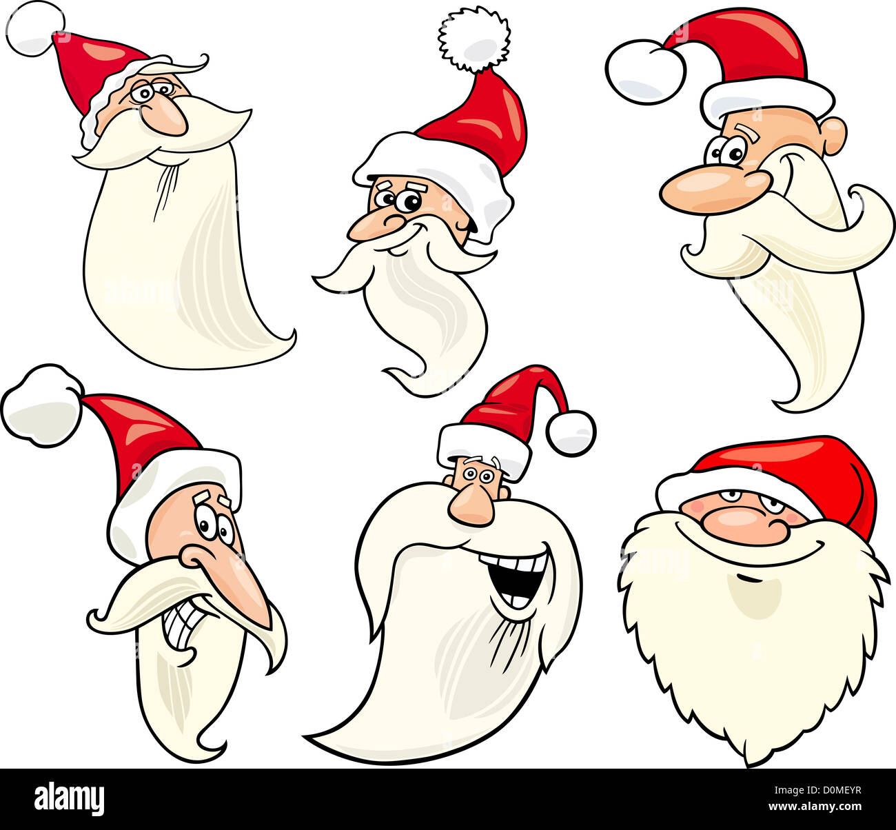 Cartoon Illustration of Santa Claus or Papa Noel or Father Christmas ...