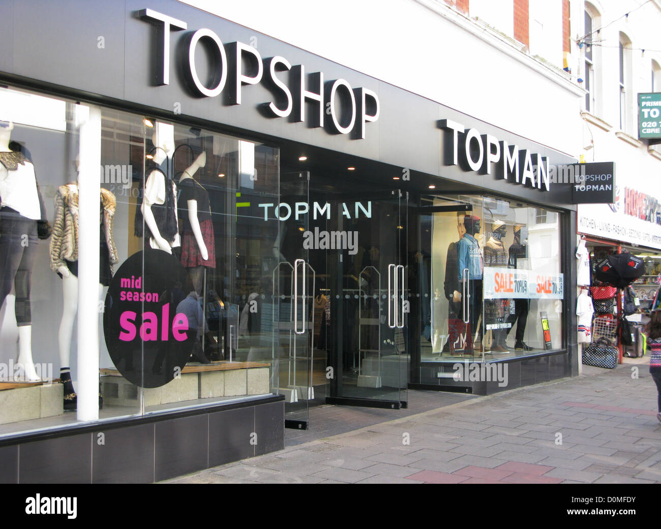 Topshop & Topman retail stores Worthing West Sussex UK Stock Photo - Alamy