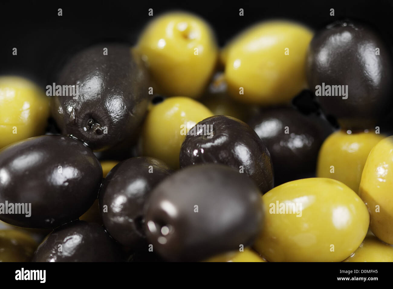 Black and green olives in a bulk Stock Photo Alamy