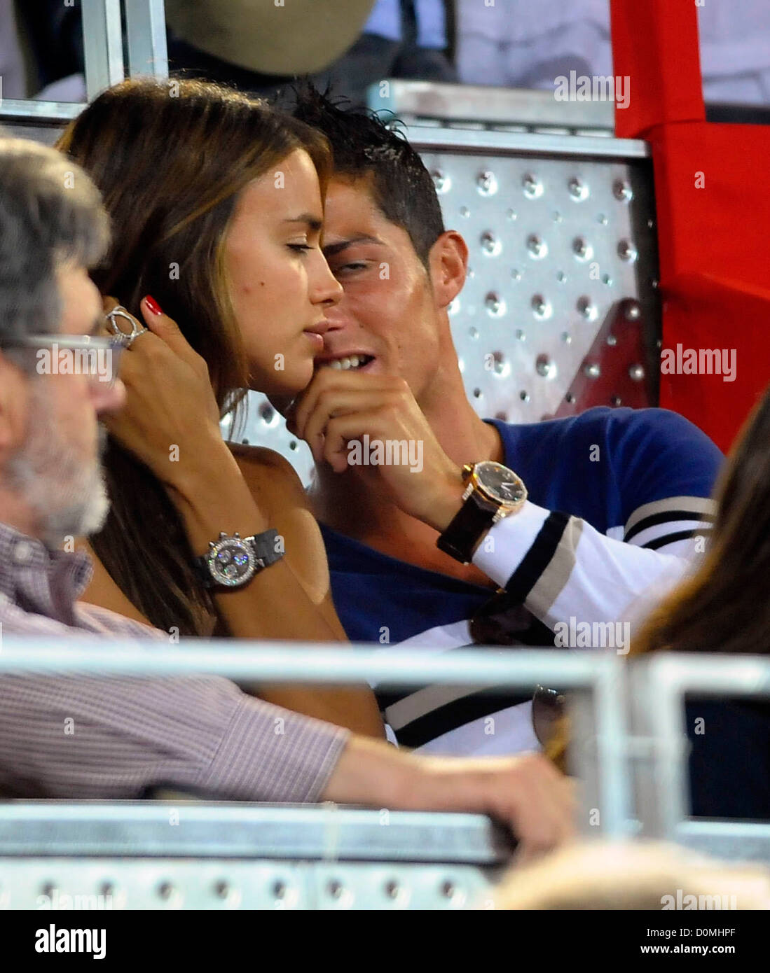 Cristiano Ronaldo and girlfriend Irina Shayk Spain vs USA basketball