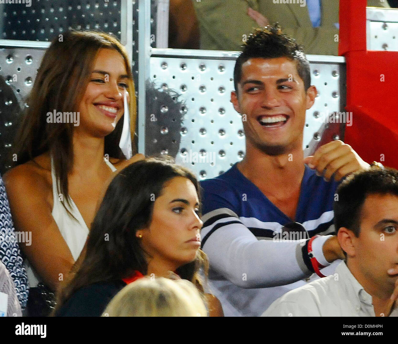 Cristiano Ronaldo and girlfriend Irina Shayk Spain vs USA basketball ...