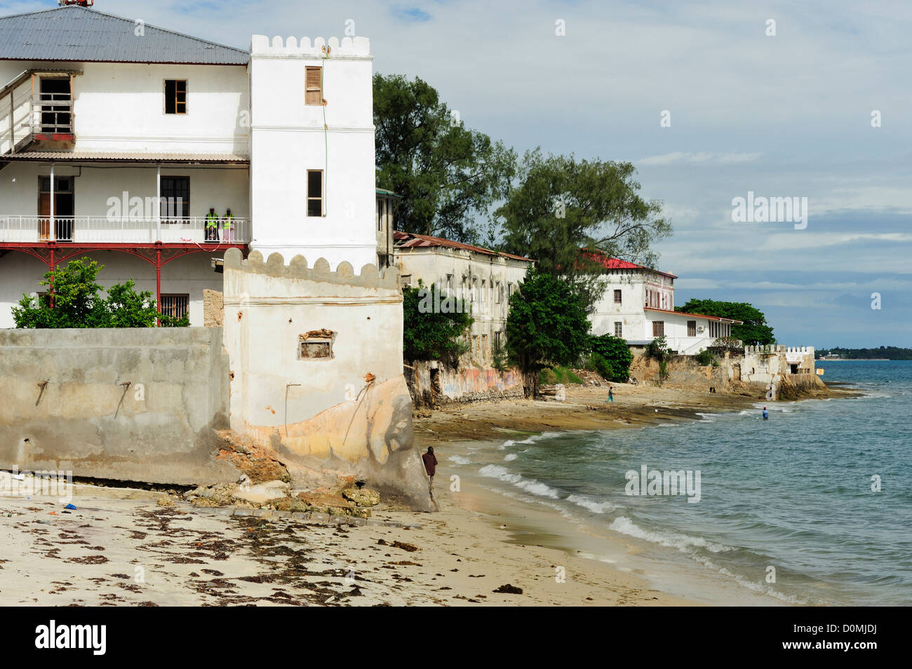 Beach front at Stone Town, Zanzibar, Tanzania, East Africa Stock Photo