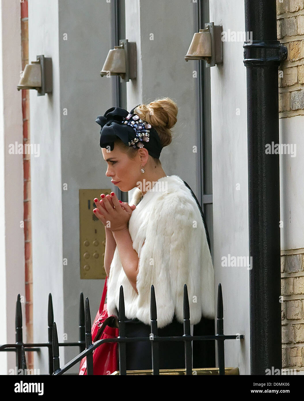 Billie Piper filming on the set of 'Secret Diary of a Call Girl' London, England - 30.08.10 Stock Photo