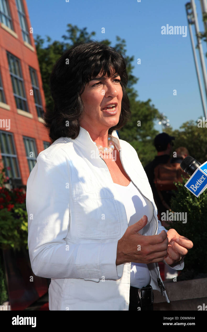 Christiane Amanpour 2010 US Open Opening Night Ceremony at the USTA Billie Jean King National Tennis Center- Arrivals New York Stock Photo