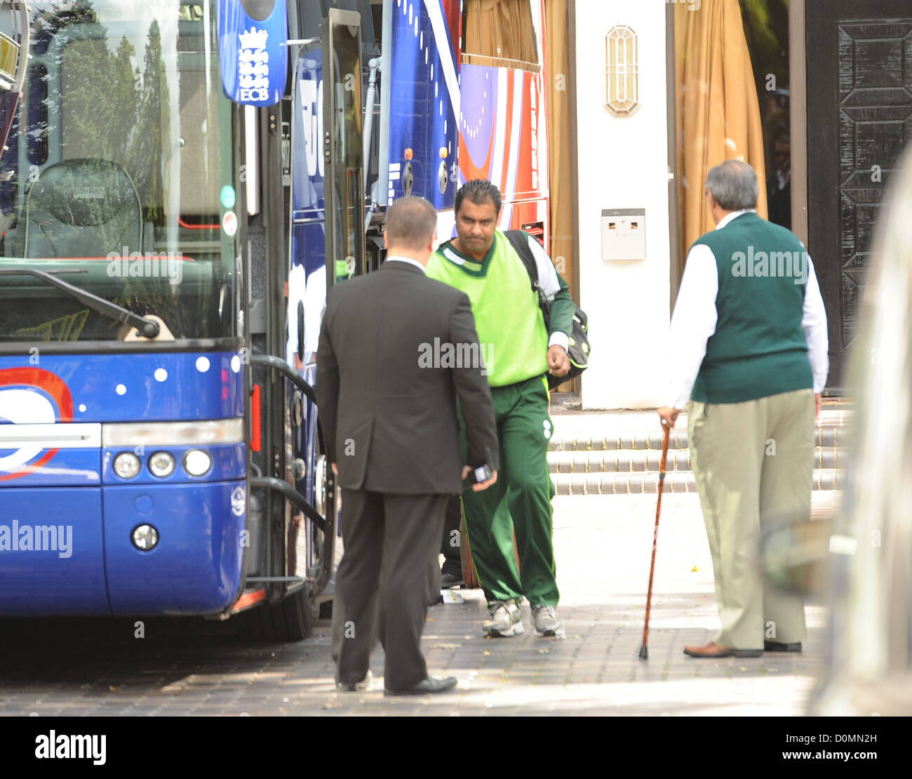 Waqar Younis The Pakistani Cricket team leaving their central London 