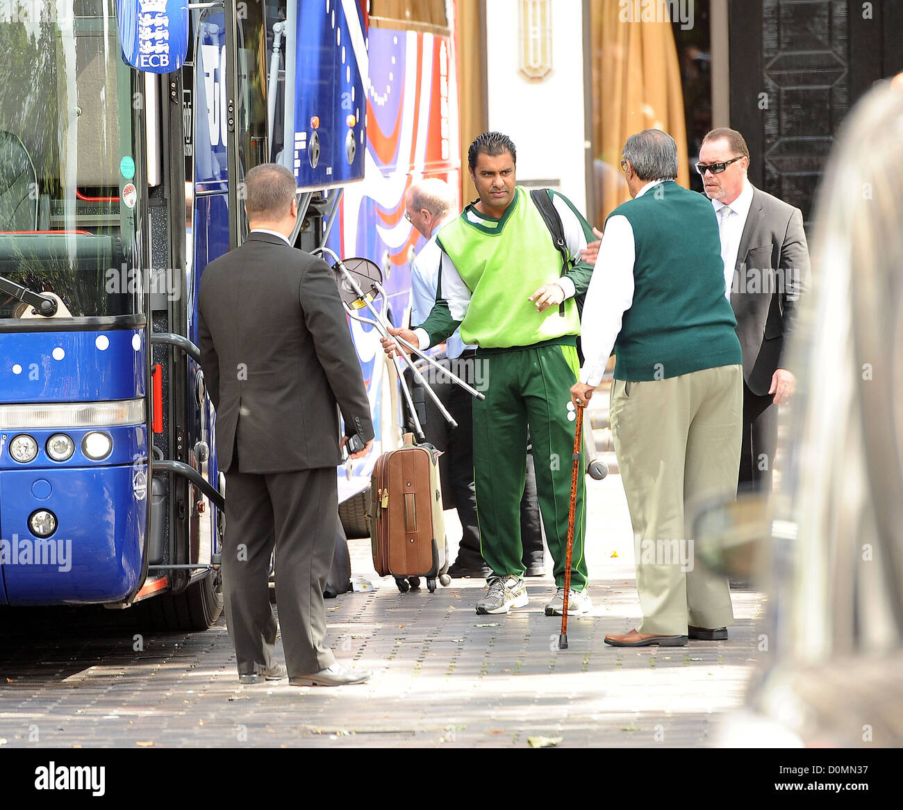 Waqar Younis The Pakistani Cricket team leaving their central London 