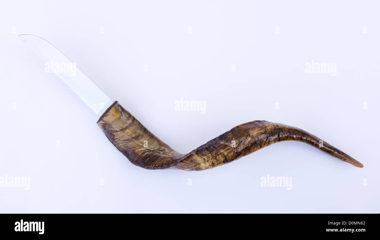Goat horn handled knife Stock Photo Alamy