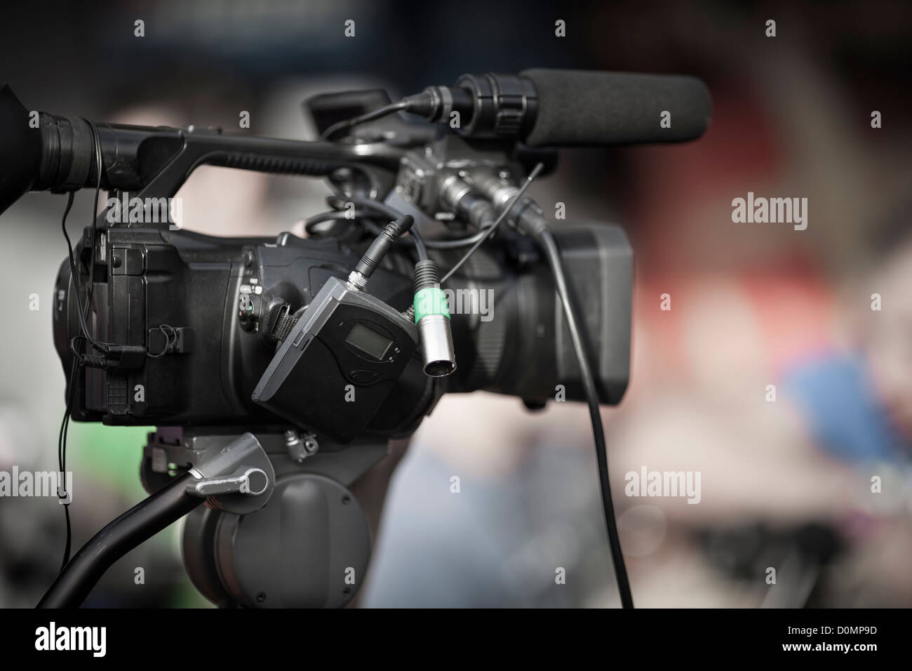 professional camcorder on the tripod Stock Photo Alamy