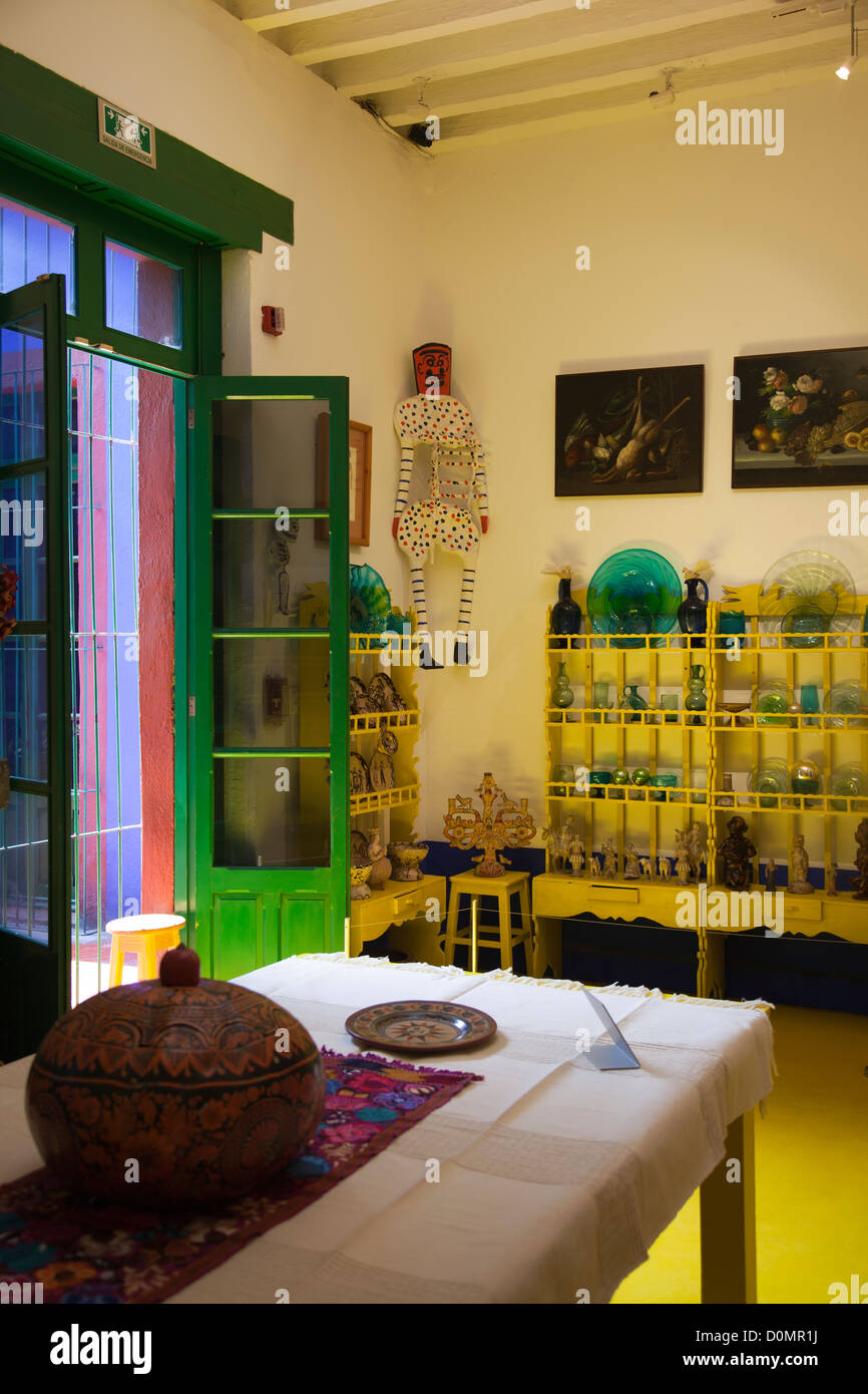 Museo Frida Kahlo, interior in Coyoacan in Mexico City DF Stock Photo