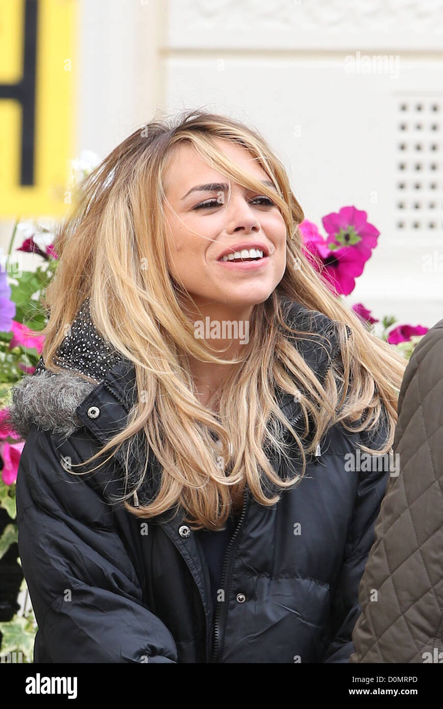Billie Piper on the set of 'Secret Diary Of A Call Girl' London, England - 24.08.10 Stock Photo