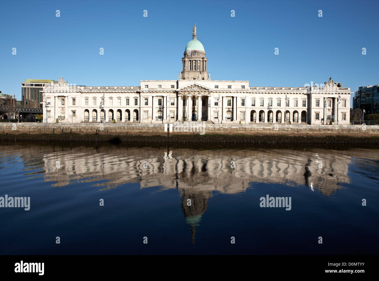 Ireland Dublin River Liffey Custom House 1791 Stock Photo