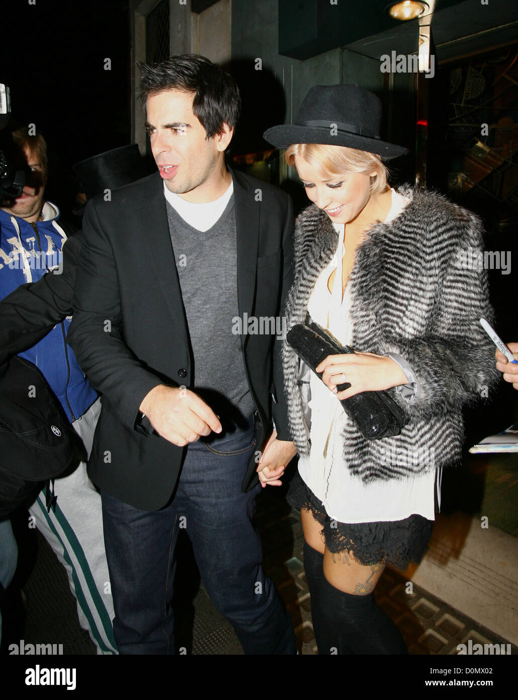 Peaches Geldof and her fiance, director Eli Roth leave the Ivy