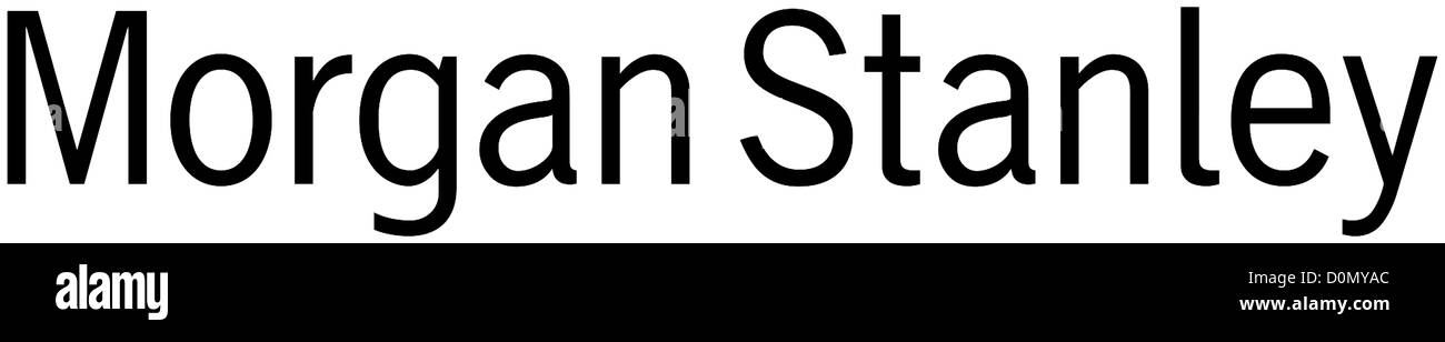 Logo of the American bank Morgan Stanley with seat in New York. Stock Photo