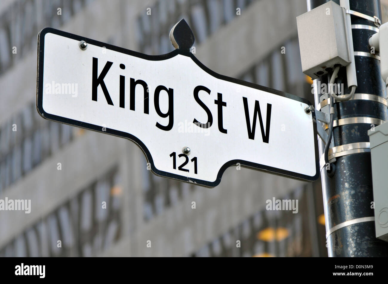 King street major street sign in downtown Toronto Ontario Canada Stock