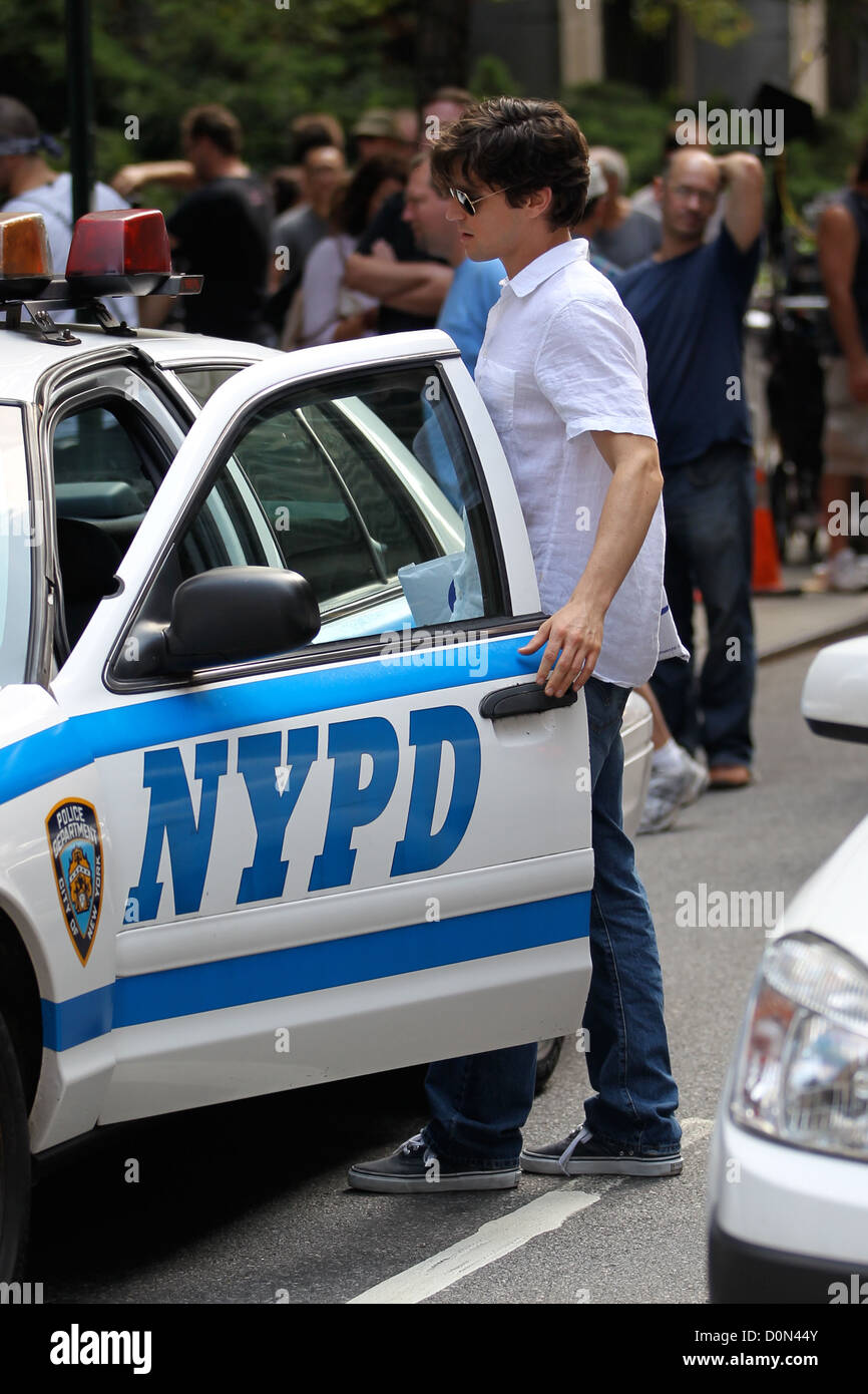 Matt Bomer Matt Bomer and Willie Garson filming for the US hit series