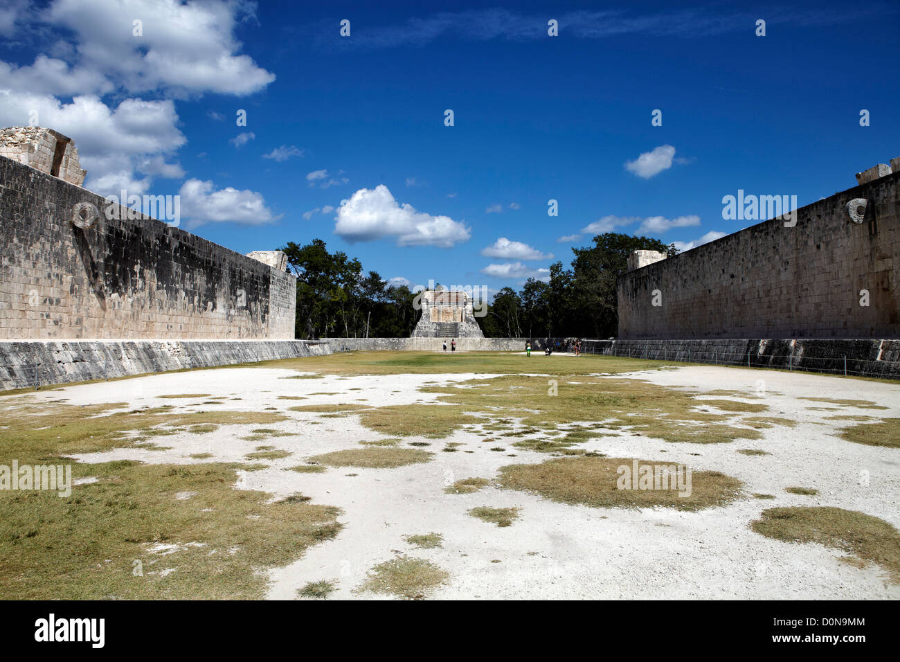 The Great Ball court at Chichen Itza used for playing the Mesoamerican