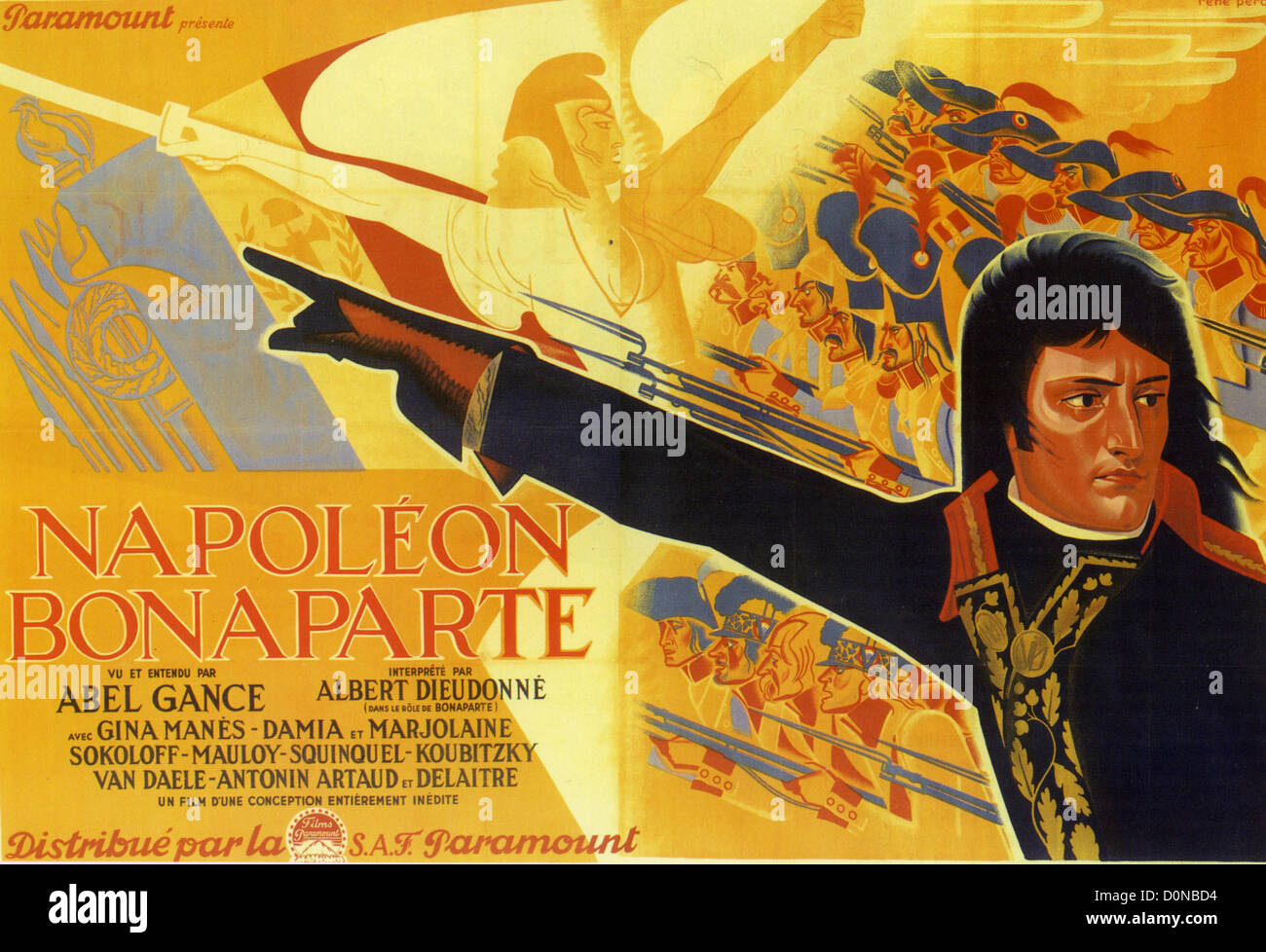 NAPOLEON BONAPARTE Poster for 1927 Paramount film with Albert Dieudonne Stock Photo