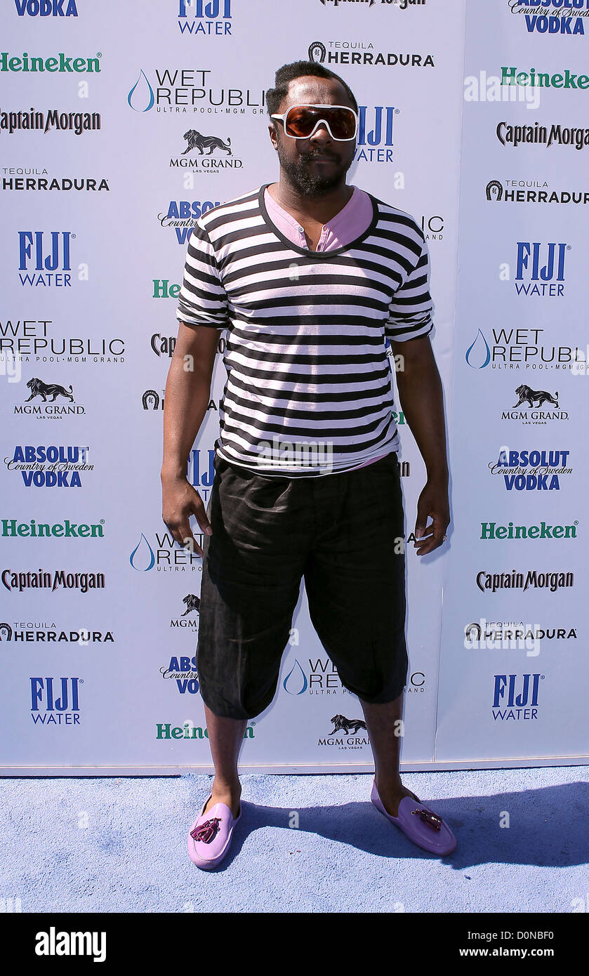 will.i.am arrives at the Labor Day weekend at Wet Republic in the MGM Grand Resort Casino Las Vegas, Nevada - 05.09.10 Stock Photo