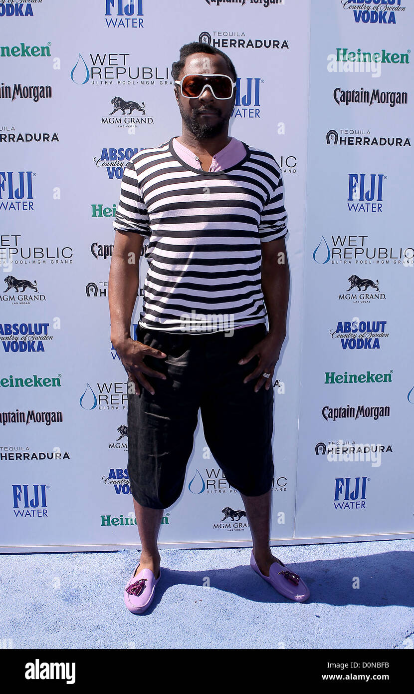 will.i.am arrives at the Labor Day weekend at Wet Republic in the MGM Grand Resort Casino Las Vegas, Nevada - 05.09.10 Stock Photo