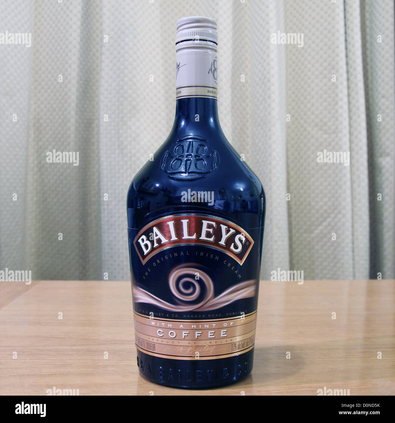A Bottle of Baileys Irish Cream Liqueur ( Coffee Variety ) Stock Photo