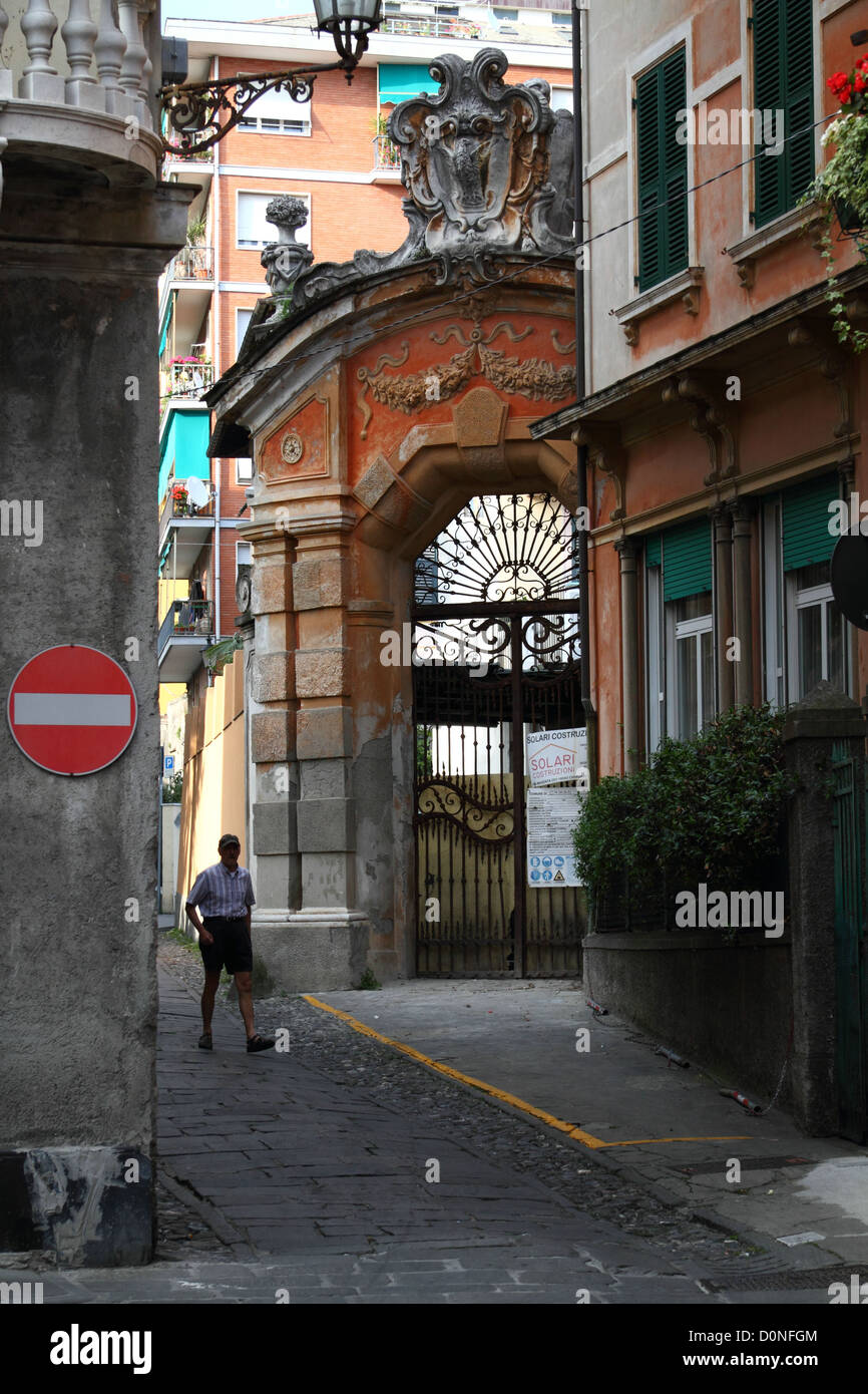 Street View in Chiavari in Liguria, Italy Stock Photo - Alamy