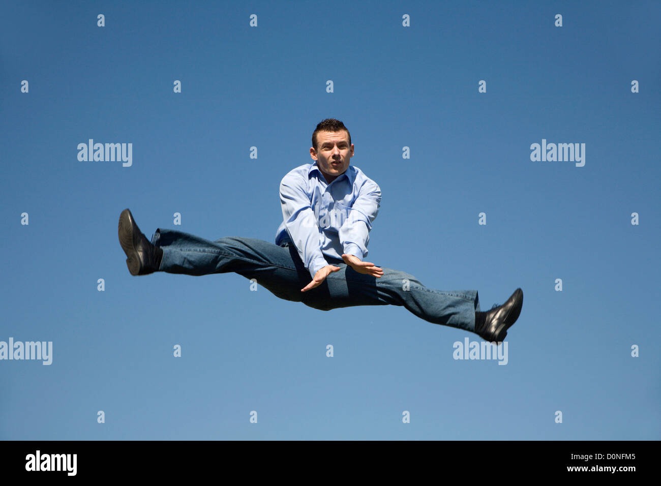 jump of young man Stock Photo